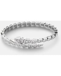 BVLGARI - Pulsera Serpenti Viper De Oro Blanco De 18 Ct Con Diamantes - Lyst