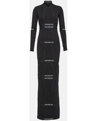Balenciaga - Brief Cotton-blend Jersey Maxi Dress - Lyst