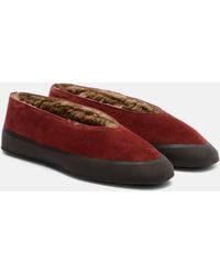 Le Monde Beryl - Apres Ski Shearling-Lined Suede Flats - Lyst