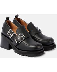 Ganni - Feminine Faux Leather Platform Loafers - Lyst