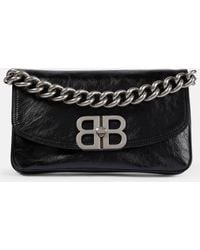 Balenciaga - Bb Soft Leather Shoulder Bag - Lyst