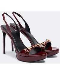 Gucci - Donna Patent Leather Platform Sandals - Lyst