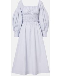 Altuzarra - Josie Striped Cotton Midi Dress - Lyst