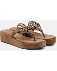Tory Burch - Miller 25 Suede Thong Sandals - Lyst