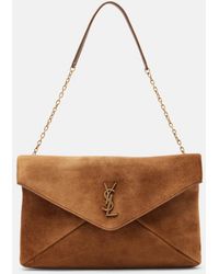 Saint Laurent - Cassandre Large Suede Shoulder Bag - Lyst