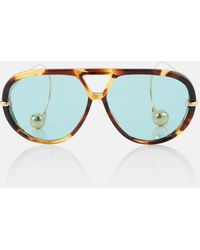 Bottega Veneta - Drop Aviator Sunglasses - Lyst