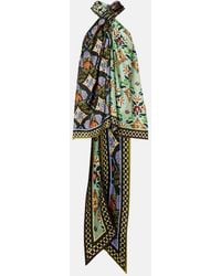 ALÉMAIS - Cece Floral Silk Halterneck Top - Lyst