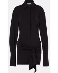The Attico - Cutout Draped Jersey Shirt Dress - Lyst
