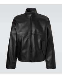 Bottega Veneta - Intrecciato Leather Blouson Jacket - Lyst