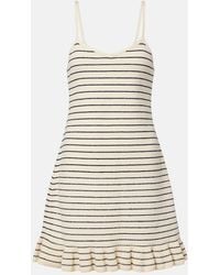 JW Anderson - Striped Cotton-Blend Minidress - Lyst