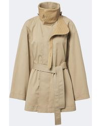 Bottega Veneta - Intrecciato Cotton Trench Coat - Lyst