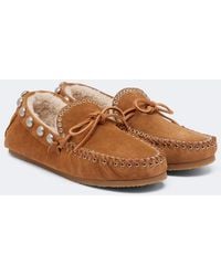 Isabel Marant - Fitza Shearling-Lined Suede Loafers - Lyst