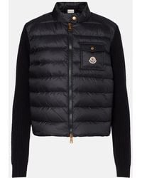 Moncler - Daunenjacke Mit Wolle Und Kaschmir - Lyst