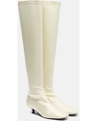 TOTEME - Satin Knee-High Boots - Lyst