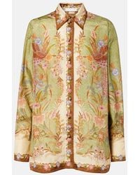 Zimmermann - Indra Printed Silk Shirt - Lyst