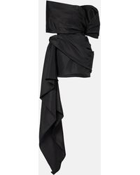 Oscar de la Renta - Asymmetric Mini Dress - Lyst