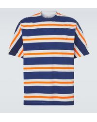 Prada - Striped Cotton Jersey T-Shirt - Lyst