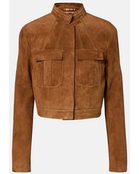 Tom Ford - Cropped Suede Jacket - Lyst