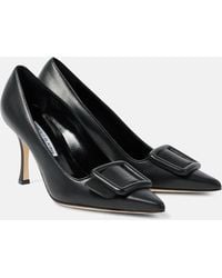 Manolo Blahnik - Maysale 70 Leather Pumps - Lyst