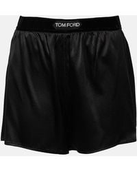 Tom Ford - Logo Silk-blend Satin Boxers - Lyst