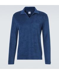 Fedeli - Cotton Terry Polo Sweater - Lyst
