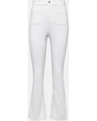 7 For All Mankind - Jeans Flared Cropped A Vita Alta - Lyst