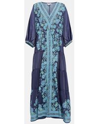 Juliet Dunn - Floral Cotton Maxi Dress - Lyst
