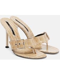 Christen - Helix 95 Croc-Effect Patent Leather Mules - Lyst