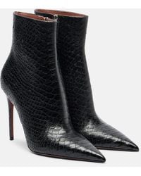 Paris Texas - Vera 105 Snake-Effect Leather Ankle Boots - Lyst