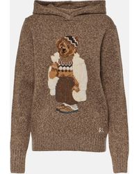 Polo Ralph Lauren - Sweat-shirt a capuche Polo Bear en laine et cachemire - Lyst