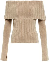 Off Shoulder Knit Tops for Women - Up to 75% off | Lyst