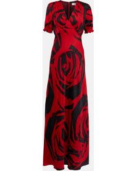 Diane von Furstenberg - Walker Floral Maxi Dress - Lyst