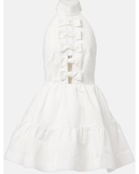 Rebecca Vallance - Bridal Harriet Bow-Detail Minidress - Lyst