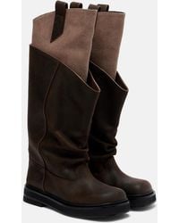 The Attico - Robin Passeggiata Leather Combat Boots - Lyst