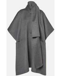 TOTEME - Double Scarf Wool Coat - Lyst