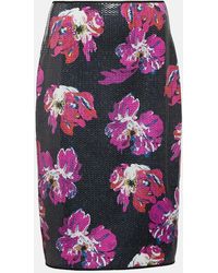 Diane von Furstenberg - Miko Painted Blossom Sequin Skirt 10 - Lyst