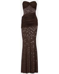 Bananhot - Erica Ruched Strapless Maxi Dress - Lyst
