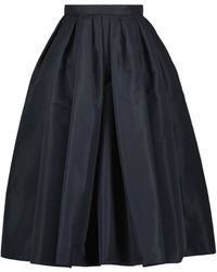 Alexander McQueen Falda midi plisada - Negro