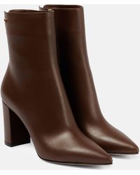 Gianvito Rossi - Piper 85 Leather Ankle Boots - Lyst