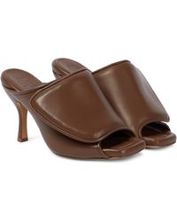 Damen Schuhe Absätze Sandalen mit Keilabsatz Gia Borghini Leder Pantoletten Gia 7 aus Leder in Braun 