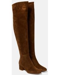 Gianvito Rossi - Rolling Suede Over-the Knee Boots - Lyst