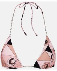PUCCI - Occhi Chain-Detail Bikini Top - Lyst
