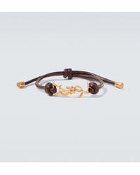 Saint Laurent - Bracelet Cassandre En Cuir - Lyst