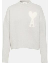 Ami Paris - Ami De Cour Wool-blend Sweater - Lyst