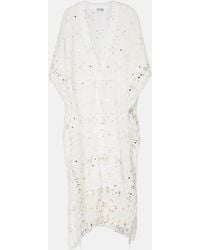 Juliet Dunn - Embroidered Cotton Kaftan - Lyst