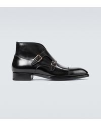 Tom Ford Sutherland Double Monk Strap Shoes - Black