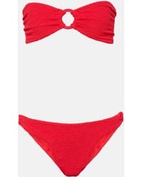 Hunza G - Gloria Ring-detail Strapless Bikini - Lyst