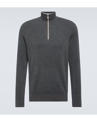 Brunello Cucinelli - Cotton Half-zip Sweater - Lyst