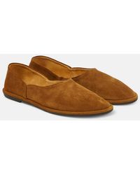 The Row - Mocassini Canal in suede - Lyst