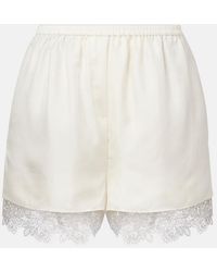 Rohe - Lace-Trimmed Silk Shorts - Lyst